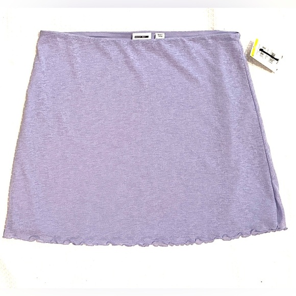 Noisy may Dresses & Skirts - Noisy May Lavender scallop lettuce edge miniskirt